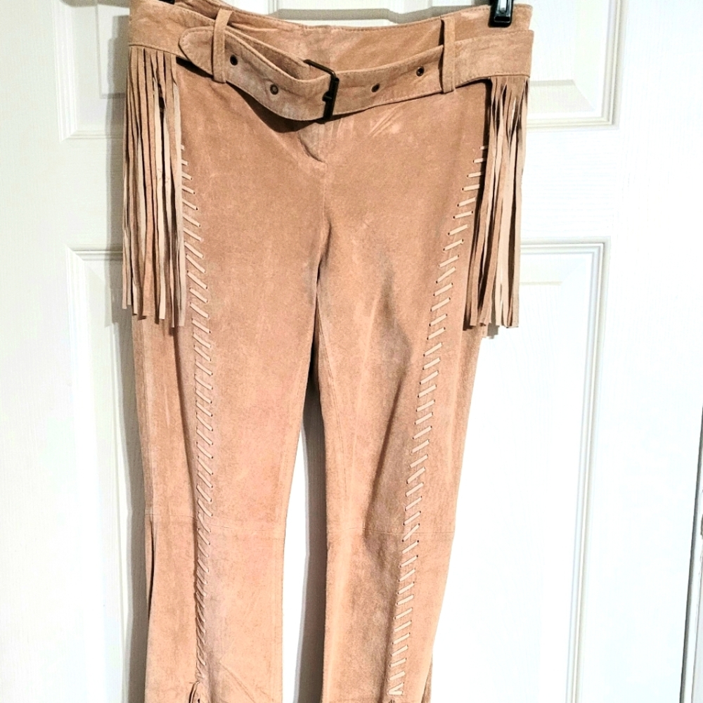 Vintage ARDEN B Suede Fringe Pants Awesome